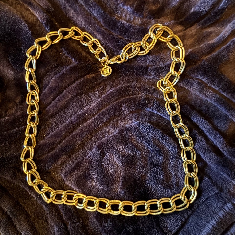 Givenchy Gold-Toned Statement Necklace with Chunky Links